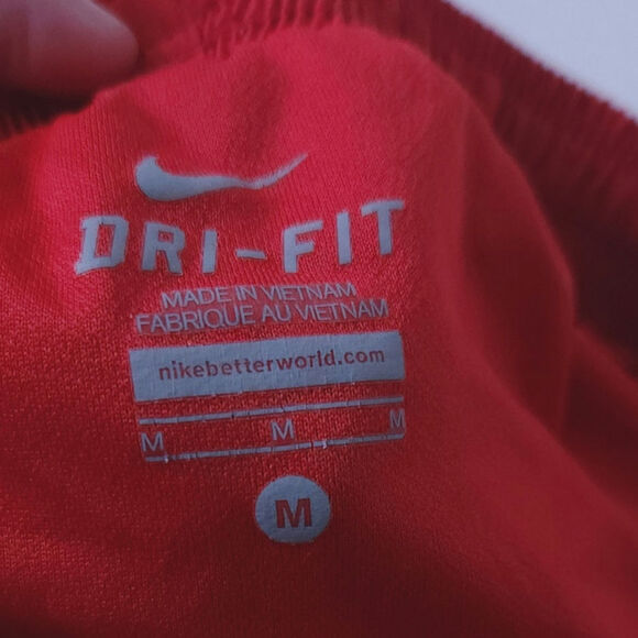 Nike Tempo Shorts Medium Women Dri-Fit Red Running Athletic Shorts Lined - Picture 4 of 4